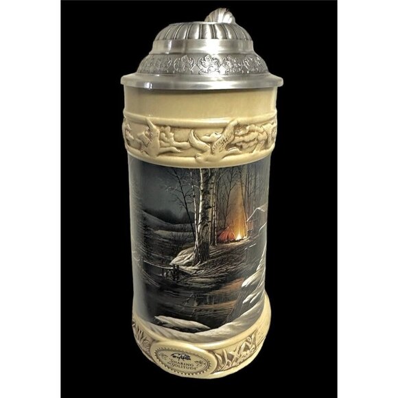 Terry Redlin "Sharing the Solitude”  Stein tankard Perfect Getaway COA 1987 - Picture 1 of 16